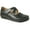 Black, variant on kozi Women Comfortable Casual Shoe Wedge Mary Jane OY3230 with Round Toe Velcro Strip Closure Removable Insole Black Bronze