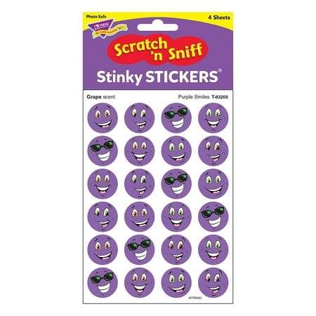 UPC: 0078628832051 | Grape Purple Smiles TREND Scratch n Sniff Stinky Stickers