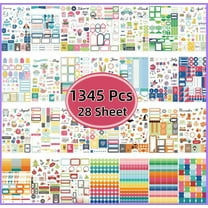 Planner Stickers, 1345PCS Stickers Fun Planning Accessories for Planner, Journal, Calendar and Scrapbook 28 Sheets