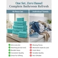 thumbnail image 5 of Casa Platino 18 Piece Bath Towels Set - Includes 6 Large Bath Towels, 6 Hand Towels & 6 Washcloths - Soft Absorbent Cotton Towels for Bathroom - Aqua Sky, 5 of 8