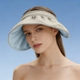 thumbnail image 6 of jobturf Wide Brim Visor Hats for Women Sun UV Protection Golf Hat Summer Lightweight Ponytail Hats Vacation Beach Essentials, 6 of 6