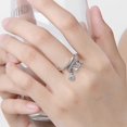 thumbnail image 3 of Anillos colgantes abiertos ajustables con promesa para mujeres y adolescentes., 3 of 5