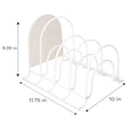 thumbnail image 5 of Smart Design 5-Tier Pan/Lid Organizer with Premium Wood Accents, 11.75" L x 10" W x 9.39" H, White, 5 of 7