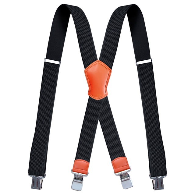 LAILLSH 2026 New Arrival Fixing Clips for Window Screen Holders Men's Shoulder Strap, with Clip Wide X Back for Work Adjustable Suspenders