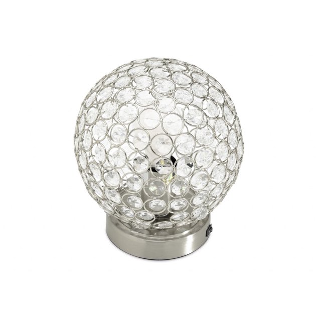 homeroots lighting 397212 Glam Globe Beaded Crystal USB Desk Lamp