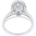 thumbnail image 2 of Gems Jewels 2.00 Ct Oval Cut White Diamond Engagement Wedding ChristmasThanksgiving Halo Ring 14K White Gold Plated 925 Sterling Silver For Women's -10, 2 of 3