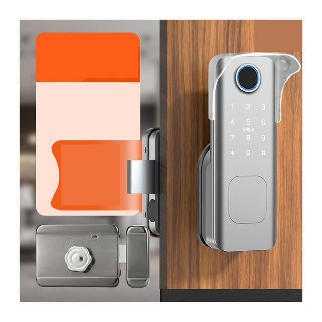 Serrure de Porte Électronique Extérieure Étanche à Empreinte Digitale Intelligente Adaptée aux Portes de Sécurité Extérieures