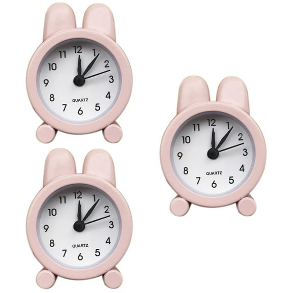3 Pcs Small Digital Alarm Clock Electronic Clocks Bedside Pink