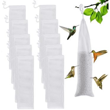 Bevtee Finch Sock Feeder, Thistle Seeds bag, Hanging Mesh Feeding Bag with Drawstring for Garden Outdoor