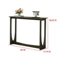 thumbnail image 3 of Kings Brand Furniture Olive Console Table – Wood Rectangular Entryway Table with Sculptural Open-Loop Legs, Modern Accent Table for Living Room or Hallway (Caviar), 3 of 4