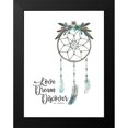 thumbnail image 2 of Seven Trees Design 15x18 Black Modern Framed Museum Art Print Titled - Watercolor Dreamcatcher, 2 of 5