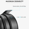 thumbnail image 4 of BOSTANTEN Mens Belt Leather Ratchet Dress Belt with Sliding Adjustable Buckle, Trim to Fit, 4 of 14