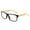Bamboo Black, variant on Newbee Fashion -High Quality Classic Unisex Squared Fashion Clear Lens Eye Glasses with Flash Lens