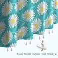 thumbnail image 6 of Turquoise Daisy Flower Yellow Centers Pattern Shower Curtain 36"x72" ,Bathroom Decorative Shower Curtains Set with 12 Hooks,Modern Waterproof Washable Shower Curtain, 6 of 6