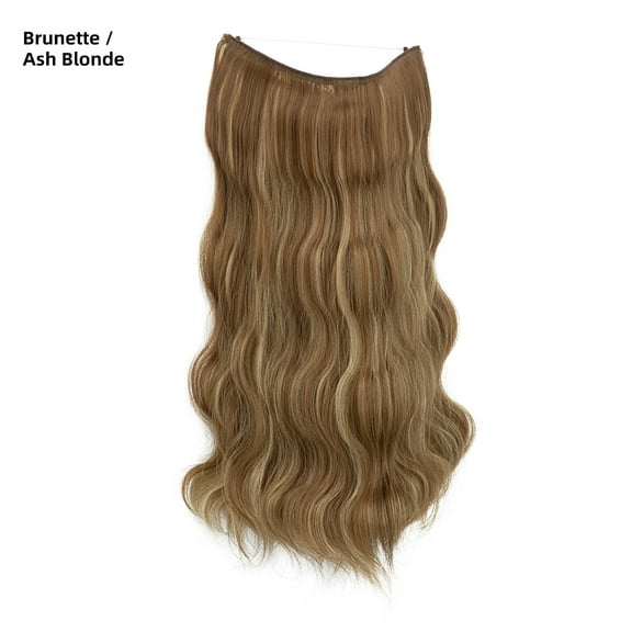 Namzi Hair Extensions for Women - 1 Pcs Hair Clip with Hair Attached, Brunette/ Ash Blonde , 45.72CM/18in Length, One Piece Hair Extensions Clip In for Natural Elegant Look
