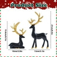 thumbnail image 2 of Lssam Gold and Black Reindeer Decor, Creative Resin Deer Statues Set, Elegant Christmas Table Decor, Renos de Navidad Decorativos for Home Decoration, TV Cabinet and Holiday Gifts, 2 of 3