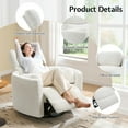 thumbnail image 5 of Merluxy Power Swivel Recliner Chair with USB Charging & 2 Pillows, Glider Rocker for Nursery and Living Room, White Teddy, 5 of 9