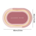 thumbnail image 2 of Aiteng Super Absorbent Diatomaceous Bath Rug Non Slip Bathroom Floor Mats, Pink, 2 of 5
