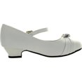 thumbnail image 2 of Lasonia Girls Mary Jane Shoes with Pretty Satin Rolled Rosettes Patent, 2 of 4