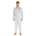 thumbnail image 2 of IAUYY Unisex Adult Onesie Pajamas Ultra-Soft Crystal-Soft Fabric, Halloween Adult Onesie Pajamas Adults,With a Zipper Plus Size Onesie Pajamas, Black Line, 2 of 7