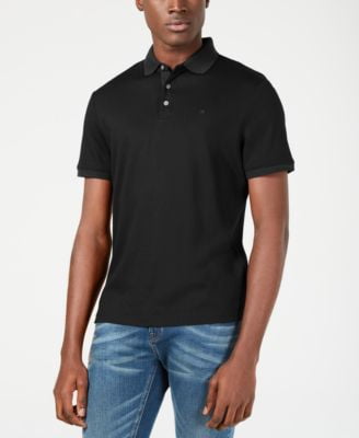 El otro día A bordo Oculto Calvin Klein Men's Liquid Cotton Classic Fit Polo Shirt, Black, Large -  Walmart.com