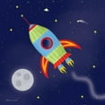thumbnail image 3 of Marrott, Stephanie 12x12 Black Modern Framed Museum Art Print Titled - Rocket In Space, 3 of 5