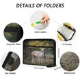 thumbnail image 3 of Expandable Folder with Colored Tabs, Desktop Folding Folder for Organizing Files by Category, with 13 Pockets, Suitable for Office Use Elk Forest, 3 of 7