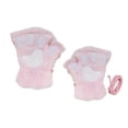 thumbnail image 5 of sunsanly 1 Pair Women Winter Gloves Half-finger Cat Paw Shape Thick Plush Elastic Warm Heat Retention Non-slip Windproof Wrist Protection Cycling Riding Mittens, 5 of 8