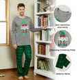 thumbnail image 4 of PatPat Mens Christmas Pajama Pants Family Matching Pjs Long Sleeve Green Plaid Gifts Sleepwear with Socks, 2-Piece, Size L, 4 of 9