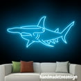 thumbnail image 4 of Handmadetneonsign Hammerhead Shark Neon Sign, Shark Wall Art Light, Shark Animal Home Wall Decor 039103, 4 of 5
