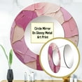 thumbnail image 3 of Designart "Blush Lavender Simplistic Pottery" Abstract Spirals Rund Mirror For Wall Decor - Large Pink Round Print Mirror - Round Modern Mirror - Wall Mounted Round Large Mirror - 36" x 36", 3 of 6
