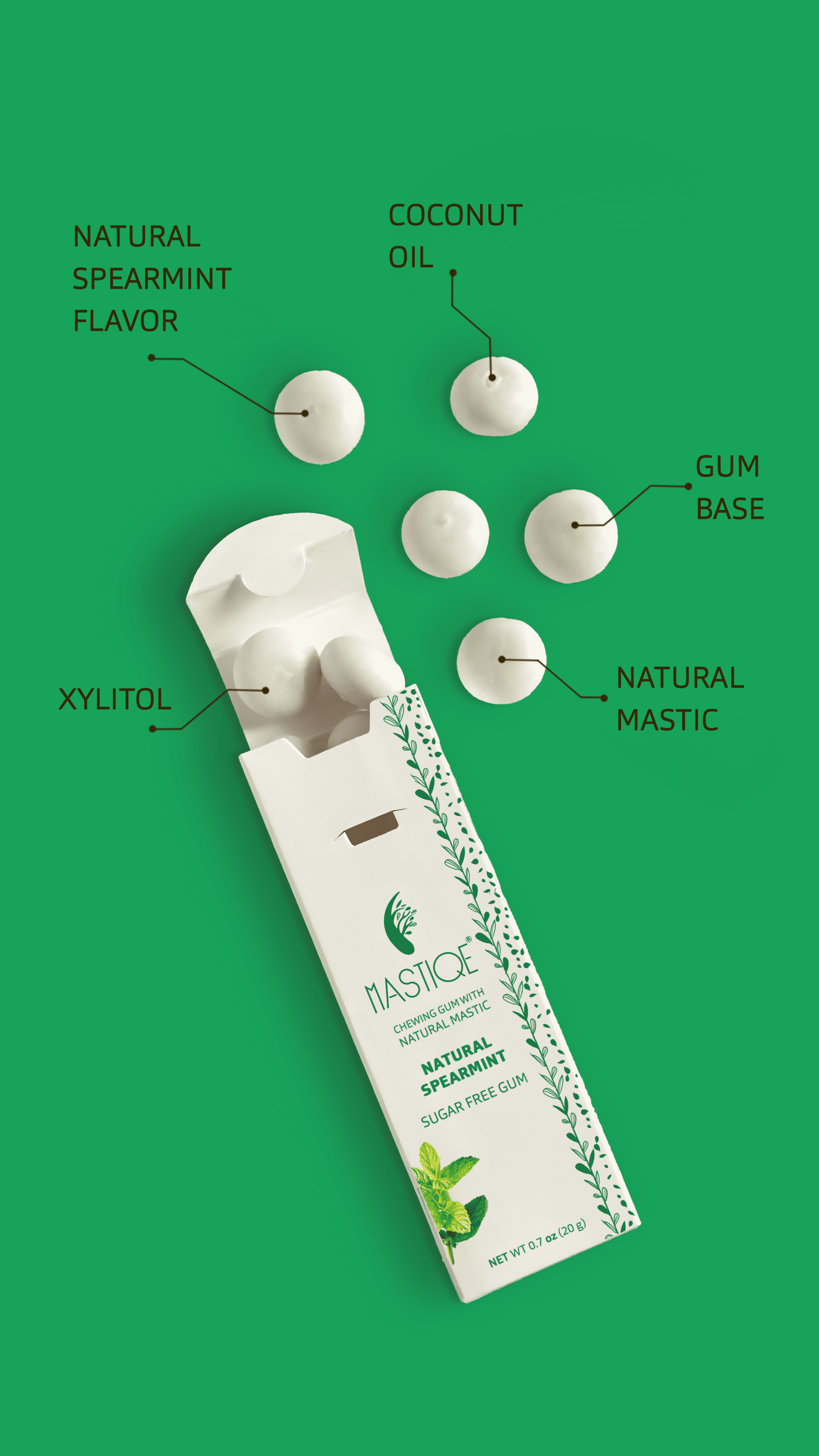 Mastiqe Sugar Free Chewing Gum with Natural Mastic -Variety Pack