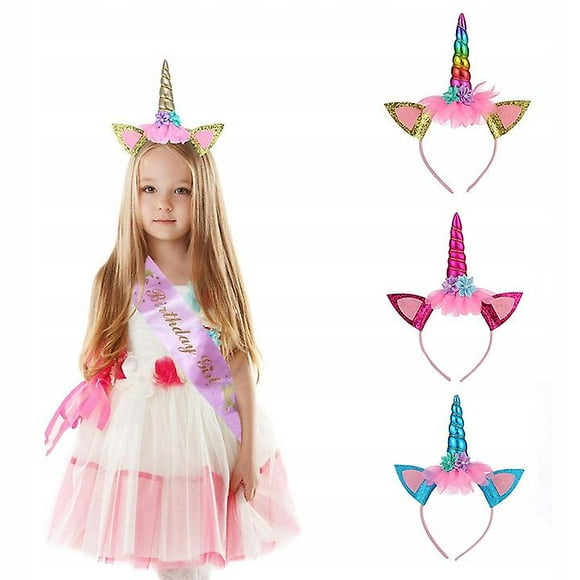3pcs Unicorn Shape Headband For Girls