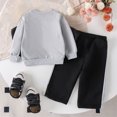 thumbnail image 4 of HAYIMI Girls Casual Two Piece Outfit Sets Long Sleeve Bow Knot Tops With Black Pants Autumn Tracksuit Cozy Clothes Sets, 4 of 7