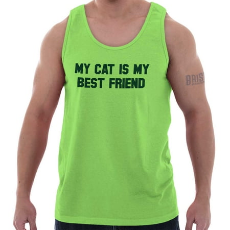 Brisco Brands My Cat Is My BFF Best Friend Unisex Jersey Tank Top (Best Eco Friendly Clothing Brands)