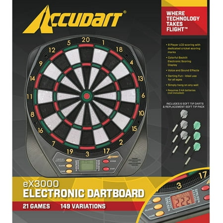 Accudart Electronic Dartboard - 21 Games with LCD (Best Darts For Electronic Dartboard)
