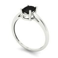 thumbnail image 2 of 1 ct Oval Cut Natural Onyx Solitaire 18K White Gold Womens Engagement Ring, 2 of 5