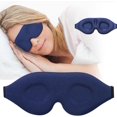 thumbnail image 1 of 3d Contouring Night Eye Mask Adjustable Sleep Mask Luxury Blackout Eye Mask- Black, 1 of 5