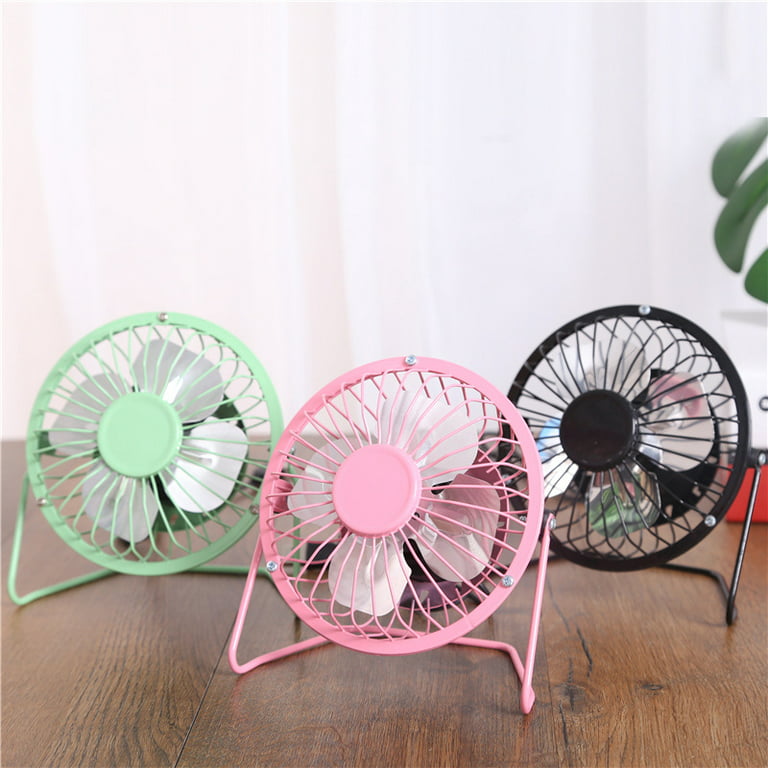 Mini USB Desk Fan with Clock LED Display,Small Oscillating Table Fan 4  Speeds Strong Wind,180°Rotate,Quiet Portable Personal Desktop Fan4000mAh