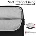 thumbnail image 4 of Vena 15.6 Inch Macbook Sleeve, Padded Laptop Sleeve Shockproof Water Resistant Protective Slim Carrying Case Bag with Front Pouch Pockage, Durable for Notebook, Lenovo, Dell HP, Black, 4 of 8
