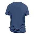 thumbnail image 4 of ADSSDQ American Flag Shirts for Men Retro Patriotic Graphic Short Sleeve Button-Down Henley Shirt Funny 4th of July T-Shirt Blue XL, 4 of 4