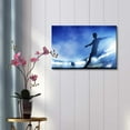 thumbnail image 2 of wall26 Football Soccer Match a Player Shooting on Goal Lights on The Stadium at Night - Canvas Art Wall Art - 12" x 18", 2 of 4