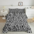 thumbnail image 2 of Erosebridal Black White Zebra Print Comforter Sets Size, Wild Animal Comforters & Duvets, Woodland Wildlife Bedding Comforter Set, Ultra Soft Room Decorative, 2-Piece, 2 of 8