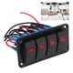 thumbnail image 4 of Interruptor de Balancín, Panel de Interruptor de Balancín de Aluminio PP DC12V 24V Preparado Para Bote, 4 of 7