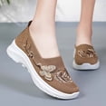 thumbnail image 2 of ibiyuan Orthopedic Dress Sneakers Women Arch Support Women's Walking Shoes Knit Upper Embroidery Non- Sole Women's Fashion Sneakers Soft Hands-Free Mary Jane Shoes Women Soft Shoes, 2 of 7