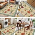 thumbnail image 6 of Colored Floral Washable Area Rugs 3'x5', Retro Colorful Flowers Linen Texture Low Pile Throw Living Room Rug Non-Slip Sturdy Edge Binding Carpet for Indoor Entryway Bedside Kitchen, 6 of 9