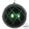 thumbnail image 2 of Vickerman MT198124D Ornement en Filet Émeraude Pailleté 4.75 Po - 3 par Sac, 2 of 3