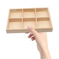 thumbnail image 3 of ColoMX Pintura Pigment Storage Box Crayon Wooden Mapas de almacenamiento de 6 compartimentos, 3 of 7