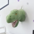 thumbnail image 3 of 3D Cartoon Animal Head Dinosaur Stuffed Plush Toy Head Hanging Wall Decor Safe Soft for Children Bedroom Nursery Room Wall Hanging Decor 1Pcs, 3 of 7