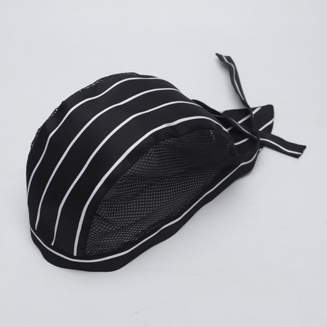 Male and female waiter hat restaurant kitchen adjustable chef work breathable mesh pirate